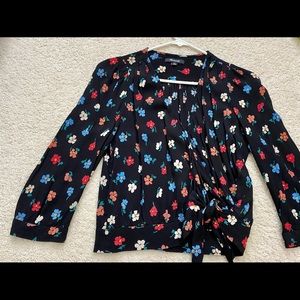 Madewell wrap top in size S, flower print